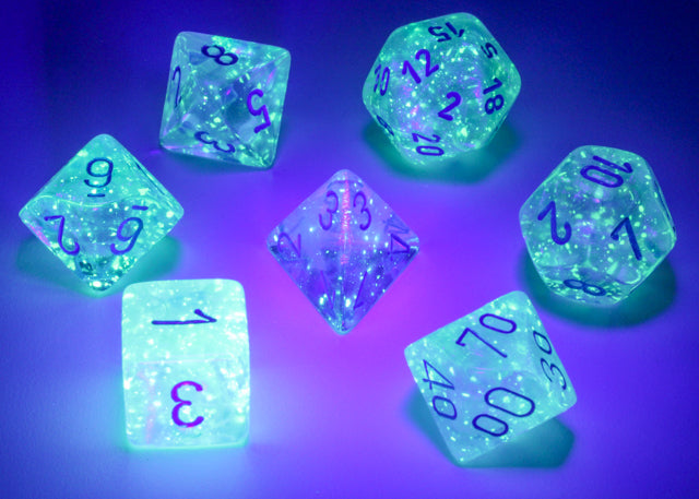Borealis Luminary Polyhedral 7-Die Set (Icicle/Light Blue)
