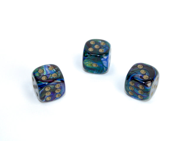 Lustrous 12mm d6 Dice (Shadow/Gold)
