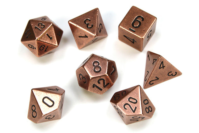 Metal Polyhedral 7-Die Set (Copper)