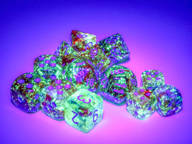 Nebula Luminary Polyhedral 7-Die Set (Primary/Blue)
