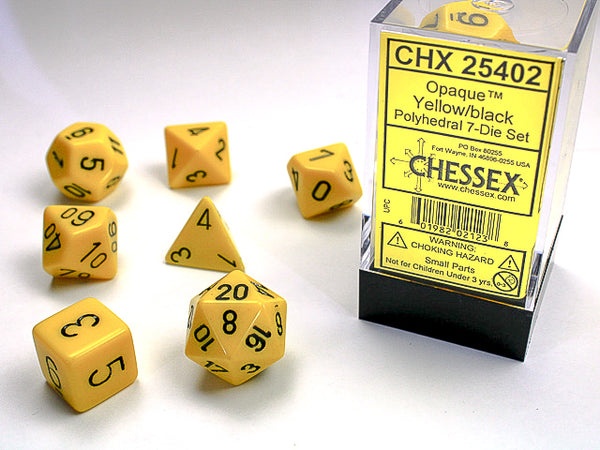 Opaque Polyhedral Loose Dice (Yellow/Black)