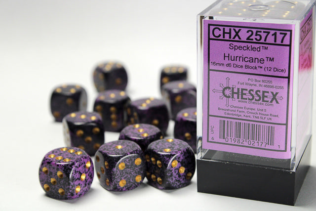 Speckled 16mm d6 Hurricane Dice