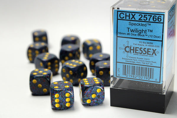 Speckled 16mm d6 Twilight Dice