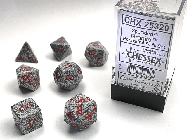 Speckled Granite Polyhedral 7-Die Set