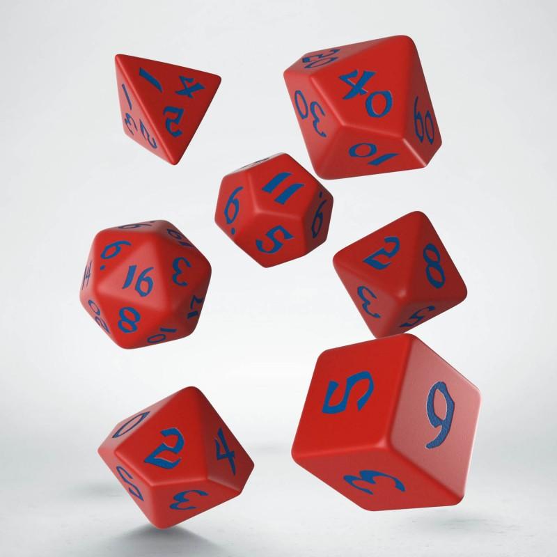 Classic Runic Red & Blue Dice Set (7)