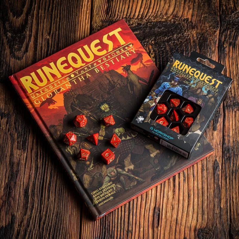 RuneQuest Red & Gold Dice Set (7)