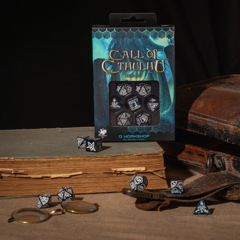 Call of Cthulhu - Abyssal & White Dice Set (7)